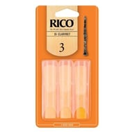 Rico B Flat Clarinet Reeds #3 Pack of 3 reeds